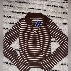Abercrombie & Fitch long sleeved ribbed collared shirt
